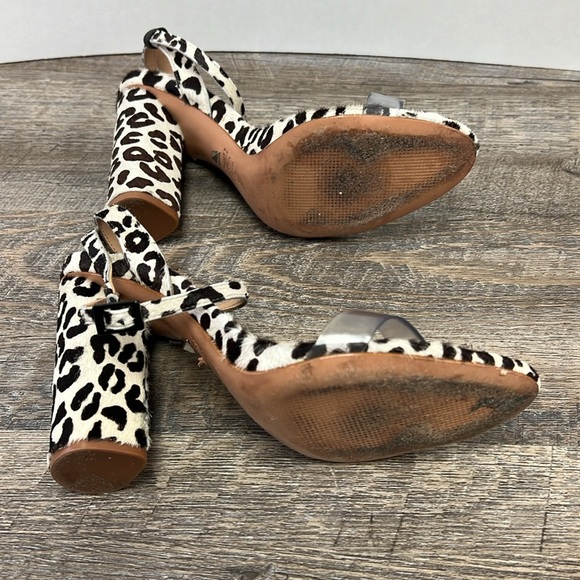 Schutz ELENITA Calf Hair Vinyl Strap Heels Size 7.5 - Picture 7 of 8